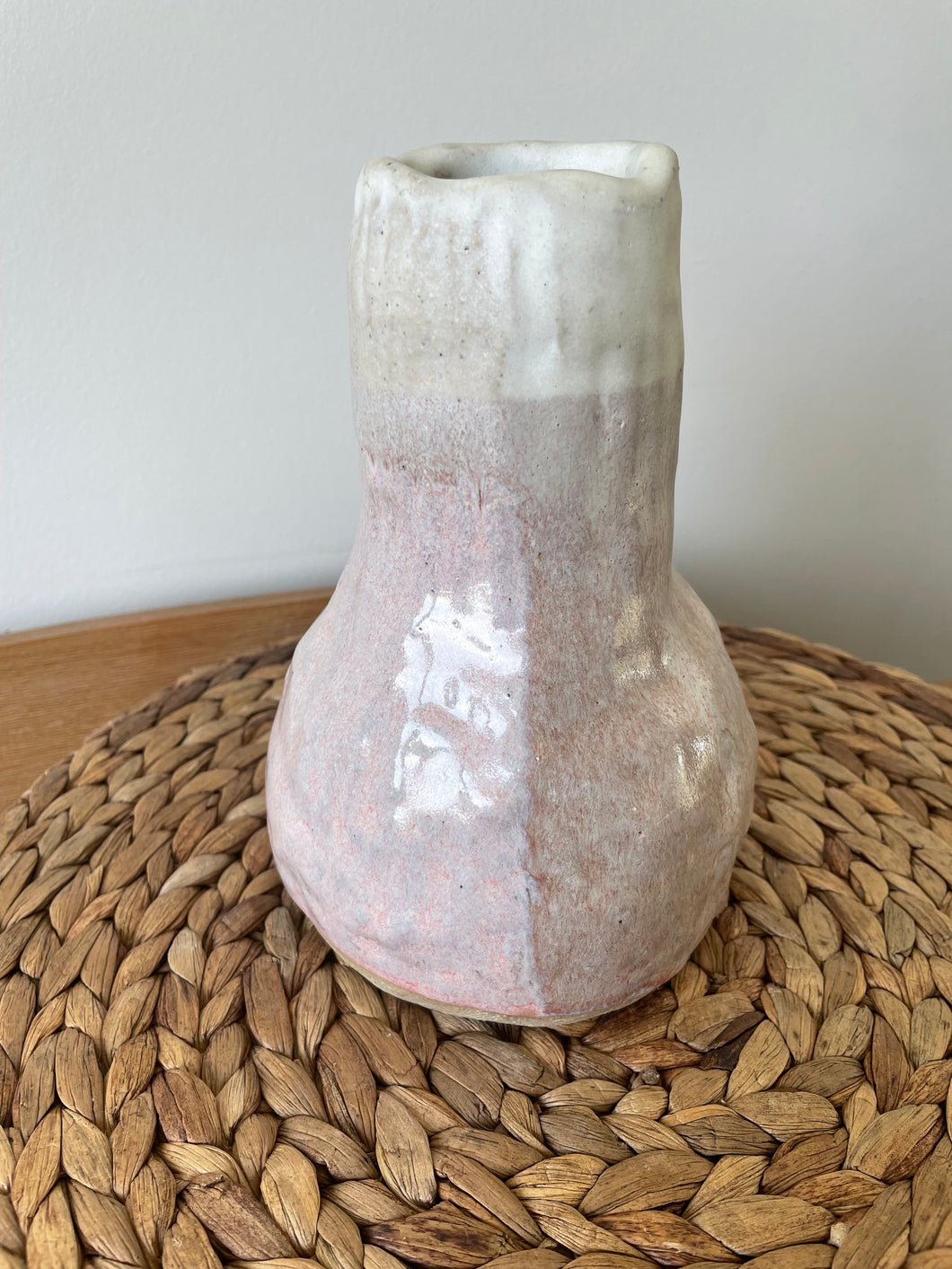 Medium Bulb Vase - Pink, Pearl and White